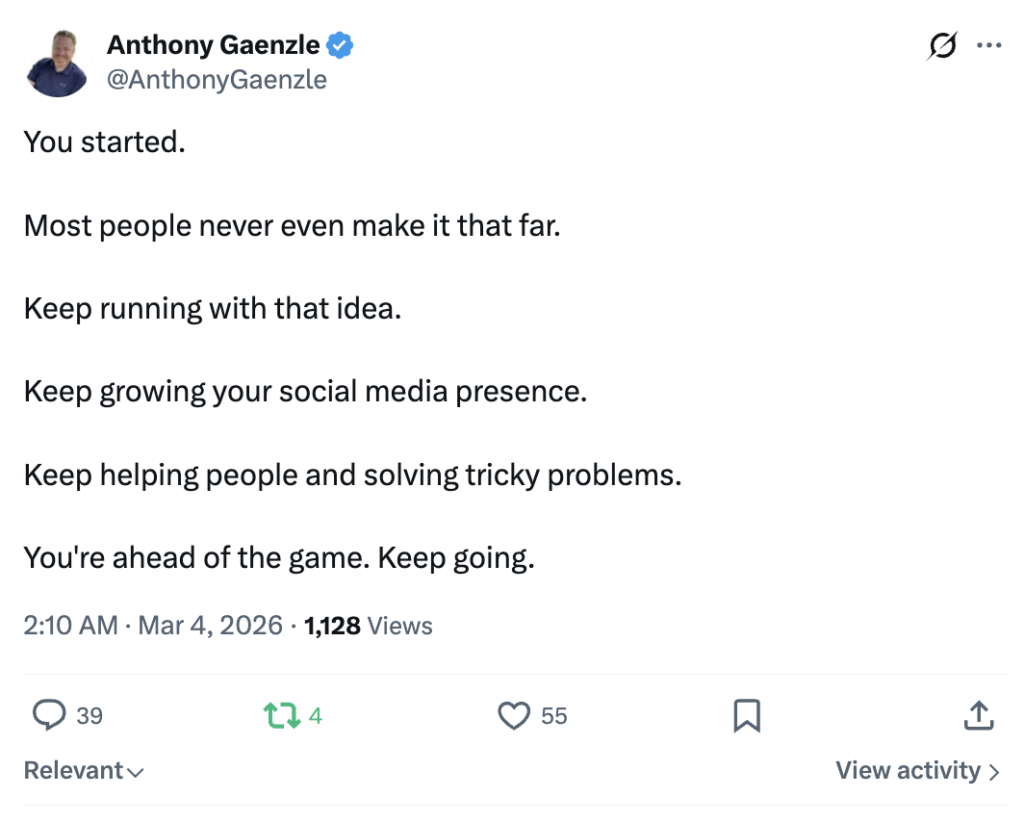 post by anthony gaenzle on x