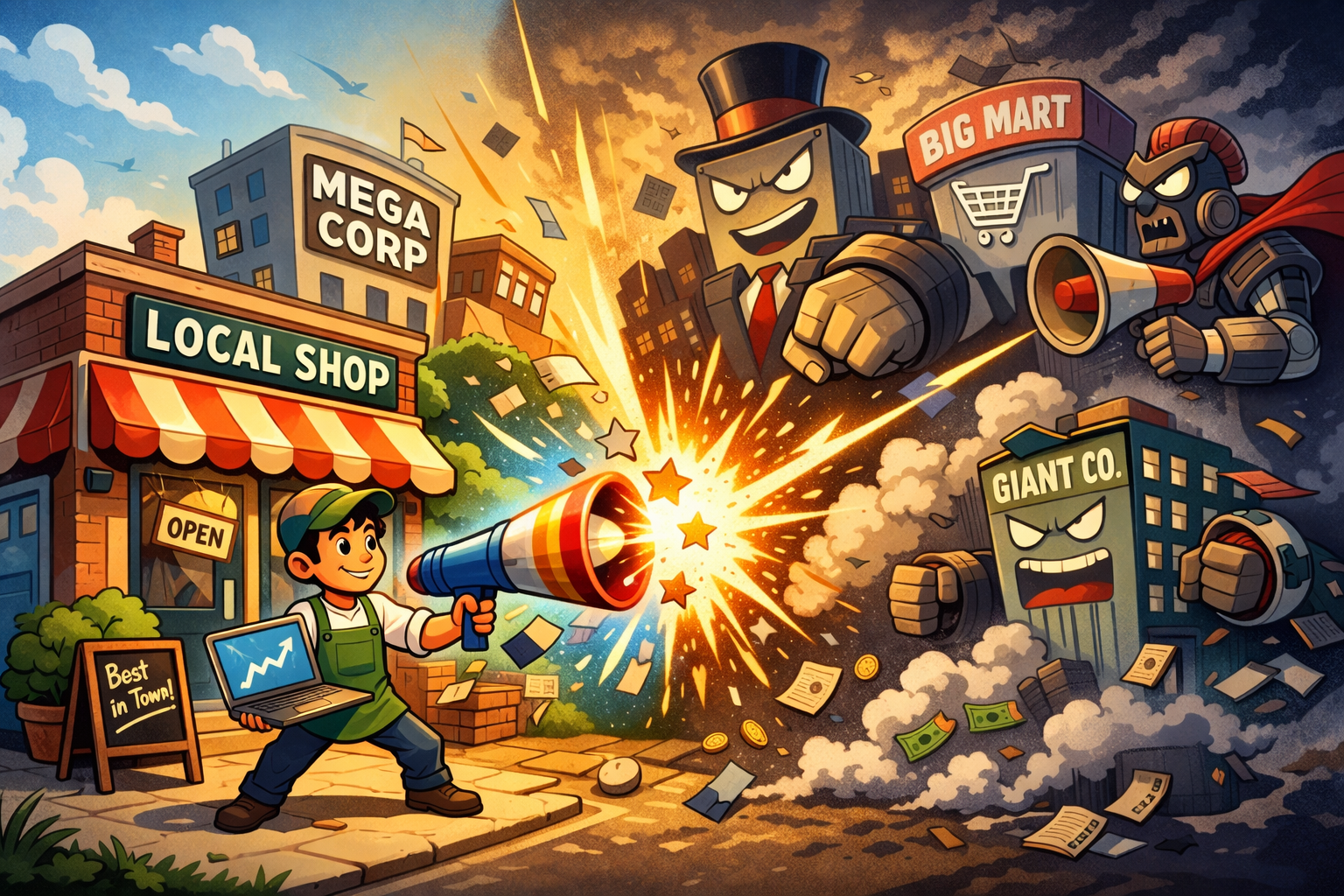 small business standing up to large corporations