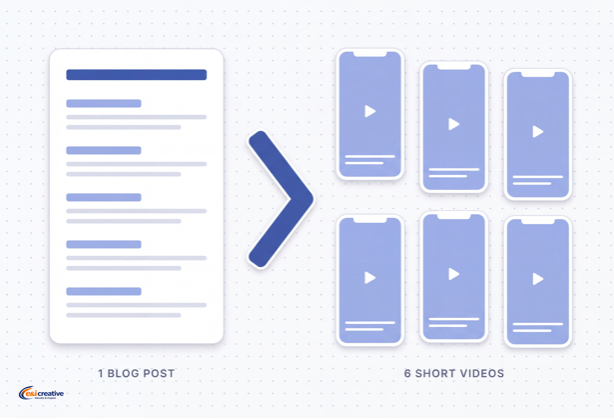 blog post turned into short form videos
